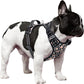 Timos Dog Harness, 3 Snap Buckles No-Pull Soft Padded Dog Vest with 2 Metal Leash Clips,Adjustable Reflective No Choke Pet Harness with Easy Control Handle for Small Dogs,Black Rose,S