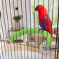 Rypet U Shape Parrot Perch Stand Toy for Paw Grinding Clean Stick Exercise, Rough-Surfaced Quartz Bird Perch Standing Cage Accessories for for Small Parakeets Cockatiels Conures Macaws Finches(Green)