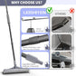3 in 1 Carpet rake Kit for Pet Hair Removal Tool - Reusable Pet Hair Remover Broom w 58" Adjustable Long Handle, Dog & Cat Carpet Scraper, Pet Hair Remover for Rugs, Mats, Couch, Curtains(Gray)
