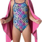 Flow Hydro Sport Towel - Microfiber Quick Dry Swimming Towels for Swim, Pool, Triathlon, and Other Water Sports in Medium, Large, Extra Large, and Hooded Sizes (Pink, Large w/Hood)