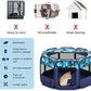 Dog Playpen, Pet Playpen, Portable Cat Playpen, Foldable Puppy Playpen Exercise Kennel Tent with Carry Case Collapsible Bowl,Water-Resistant Shade Cover for Indoor Outdoor Travel （Bule,Medium）