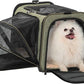 Petsfit Expandable Cat Carrier Dog Carrier, Soft-Sided Collapsible Portable Pet Carrier, 19x12x12, Green