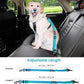SlowTon Dog Seat Belt, Adjustable Dog Safety Belt Leash, 2 in 1 Latch Bar Attachment Dogs Car Seatbelt with Elastic Nylon Bungee Buffer, Reflective Nylon Belt Tether (TB,35.5in)