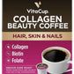 VitaCup Beauty Collagen Coffee Pods for Hair, Skin & Nails, with Biotin & Folate, Medium Dark Roast, Keto Friendly, Recyclable Single Serve Pod Compatible with Keurig K-Cup Brewers,64 Ct