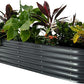 Vego garden Raised Garden Bed Kits, 17" Tall 9 in 1 8ft X 2ft Metal Raised Planter Bed for Vegetables Flowers Ground Planter Box-Modern Gray