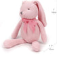 100% Organic Cotton Baby Toys Pink Bunny Rabbit Stuffed Animal for Newborn 7.1"
