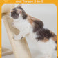 14in Cat Tree Tower with Large Perch, 20 * 16.5 Inch Top Bed for Adult Cats, Scratching Post with Bed for Kittens, Beige