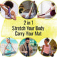 TECEUM Yoga Strap & Mat Strap – 2 IN 1 – Cotton – 6 ft 8 ft 10 ft (30+ colors) – Adjustable Non-Slip Belt for Yoga, Pilates, Stretching, Physical Therapy, Fitness & Home Workout – For Carrying Mats