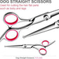 Professional Dog Grooming Scissors Kit, Titanium Coated Dog Scissors for Grooming, Grooming Shears Kit for Dogs Cat At Home (Pink 5 in 1)