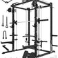 Eonfit E3 Smith Machine with 360°Rotating Arm for Home Gym Equipment, Multi-Function Power Cage Squat Rack with Cable Crossover LAT Pulldown Pulley System All in One