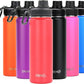 DRINCO Stainless Steel Water Bottle Spout Lid Vacuum Insulated Double Wall Water Bottle Wide Mouth (40oz 32oz 22oz 18oz 14oz) Leak Proof Keeps Cold or Hot (22 oz, 22oz Barn Red)
