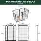 FXW Homeplus Unleashed Indoor Dog Playpen - Stress-Free and Safe Play, Heavy Duty 40 Inch 6 Wire Panels Dog Pen for Medium and Large Dogs, Black│Patented