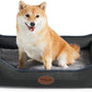 Orthopedic Dog Beds for Medium Dogs, Durable Egg Crate Foam Sofa Dog Bed wit Washable Removable Cover,Waterproof Lining,Pet Bed for Large Dogs (Dark Grey, 26.4" L x 21.7" W x 6.2" Th)
