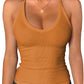 iGENJUN Workout Tops for Women Racerback Basic Tank Summer 2025 Camisole V Neck Slim Fit Ribbed Sleeveless