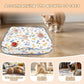 Rocfish Interactive Cat Toys Ball - Automatic Fast Rolling Ball in Play Mat, Hide and Seek Mouse Catching Game, Low-Noise Cat Enrichment Toys in Pouch for Indoor Bored Cats (Red Toy & Square Mat)