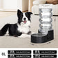 Sfozstra Lagre Gravity Dispenser for Dogs: 8L Black Automatic Stainless Steel Water Bowl Waterer - Great for Family Homes and Outdoor Activities