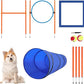 Polar Aurora Dog Agility Equipment, Dog Obstacle Courses Backyard - Pet Outdoor Games w/Adjustable High Jump, Agility Weave Poles, Tunnel, Jumping Ring, Pause Box, 2 Balls,Whistle and Carrying Bag