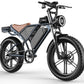 Electric Bike for Adults 1500W Motor 20" Fat Tire All-Terrain E-Bike 60-75 Miles 32MPH Electric Dirt Bike for Road Sand Mountain Snow - 48V 20AH Battery Powered Electric Motorcycle