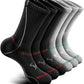 BULLIANT Compression Socks for Men 6Pairs, Athletic Crew Socks Cushioned For Men Sports Running-Arch Support