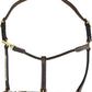 Leaders 3/4" Leather Halter for Horses with Customized Engraved Name Plate Brown Leather with Solid Brass Hardware