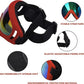 Winproof Adjustable Strap Dog Sunglasses, UV Protection, Soft Goggles (Red Frame)