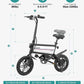 Gotrax Nano 14" Electric Bike, Max Range 25Miles(Pedal-Assist)&Max Speed 15.5Mph, 350W Folding E-Bike with Removable Battery, Adjustable Seat & Dual Mudguards, Commuter Electric Bicycle for Ages 13+