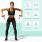 6 Pcs Fitness Resistance Exercise Bands 6 Tube Pedal Puller Resistance Band Set for Women Weight Loss Thigh Training Workout Equipment Elastic Arms Abdomen Shoulder Waist Leg Beginners Yoga