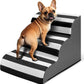 JOEJOY Curved Dog Stairs Ramp for Small Dogs 15.5" H, 3-Step Dog Stairs for High Beds and Couch, Pet Steps for Small Dogs and Cats, Non-Slip Balanced Pet Step Indoor