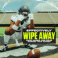 Streamer Football Towel, Sports Towel with Hook and Loop Fastener to Clean Football Visor and Gloves (Orange)