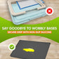 TidyFriend Puppy Pad Holder Tray Fits for 11.5” x 17” Pee Pads with Corner Lock Holes, Raised Edges, Non-Spill, Easy to Clean Silicone Puppy Potty Tray Holder, for Indoor Floor Protection (Grey)