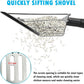 PINVNBY Stainless Steel Chicken Poop Scooper 3 in 1 Adjustable Long Handle Poop Scooper for Chicken(21.8" to 38.6") Multifunctional Chicken Coop Cleaning Tools Sifting Shovel Chicken Coop Accessories
