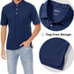 MAGCOMSEN Men's Polo Shirts 3 Buttons Casual Work T Shirts Quick Dry Short Sleeve Golf Shirt Pique Jersey Outdoor Performance