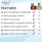THE REFINED FELINE Purrrrfect End Table Cat Bed Cave in Smoke Gray, Multipurpose Wood Cat Furniture Nightstand, Easy to Clean Covered Cat Bed with Replaceable Scratching Post & Washable Cushion