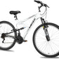 WEIZE Mountain Bike, 26/27.5 inch Outdoor Cycling Bike,18-Speed/High-Carbon Steel/Dual Full Suspension, Adjustable Ergonomic Seat for Men Women Adult, MTB Bicycle with Suspension Fork,Sleek Colors