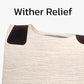 Black HOOF BlackHoof Steam Pressed Merino Wool Felt Contoured Pad 1 Inch Thick(31in Length and 32in Width), Saddle pad for Horses, White