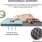 Orthopedic Memory Foam Bed for Large Dogs, Waterproof Cooling Pet Mats for Crate with Removable Washable Cover,Ideal for Arthritic Dogs (Large plus-36"x 27" x 3", Rose Plush)