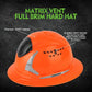 GREEN DEVIL Matrix Full Brim Hard Hat with Headlight Vented Construction Safety Helmet OSHA Approved Cascos De Construccion Work Hardhat for Men&Women