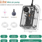 hygger See-Through Air Pump for Aquarium: Adjustable Oxygen Pump，Silent Powerful Aerator Pump 2.5W 2 Air Outlets Ultra Silent for Small Medium Fish Tank,Hydroponic Systerm, Household Commercial Use