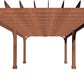 MUPATER 12x20 FT Retratable Wooden Pergola Gazebo for Patio Stakes, Quality Supported Structure, Snow and Wind Supported, Outdoor Pergola Garden Shelter Cedar Framed for Backyard,Deck,Garden