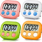 4 Pack Digital Kitchen Timer Magnetic Digital Timer with Big Display Loud Ring Cooking Timers for Cooking, Game, Gym, Break Time, Classroom(4, Pink, Green, Orange, White)
