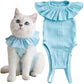 Cat Recovery Suit for Abdominal Wounds and Skin Diseases,Breathable Surgical Recovery Shirt After Surgery Wear Anti Licking Wounds,E-Collar Alternative for Female Cats Kitten(RSC01-green-s)