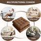 Tiita Meditation Floor Pillows, 22 Inch Square Floor Cushions for Adults, Thicken Tufted Seat Pad Set of 2, Large Floor Cushion for Yoga Garden Living Room Balcony Office Tatami, Coffee