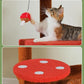 Mushroom Cat Tree Tower with Removable Scratcher, Large Hammock, Condo, Perch, 3 Sisal Posts – Multi-Level Cat Tree for Indoor Cats, Cute Cat Tower for Small Space Homes