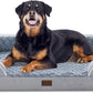 Orthopedic Waterproof Dog Bed for Extra Large Dogs, Memory Foam XL Dog Bed with Sides, Egg-Crate Foam and Non-Slip Bottom Jumbo Dogs Couch Beds with Washable Removable Cover(Jumbo,Light Grey)