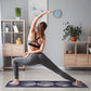 QiyI Yoga Mat Towel with Corner Pockets, Non Slip Sweat Absorbent Hot Yoga Towels, Soft Yoga Blankets with Travel Bag, Skidless Mat Cover for Workout, Gym, Fitness - 70"x26", Moon Cycle