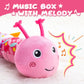 Baby Toys 0-6-12 Months,Infant Musical Stuffed Animals Activity Toys with Muti-Sensory Crinkle,Rattles,Baby Girl Toys Gifts for Newborn Tummy Time,Caterpillar,Pink