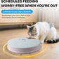 Pawise Automatic Cat Feeder, 6-Meal Programmable Pet Food Dispenser with Bird Chirp Sound Alert, Battery Operated, BPA-Free, Bonus Snack Ball Toy, for Cats & Small Dogs（Batteries Not Included