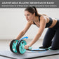 2025 New Double-Wheel Ab Roller for Core Training – Rebound Design with Adjustable Elastic Band, Silent Non-Slip Wheels, Detachable Build, Knee Pad & Bands – Home Gym Gear for Men/Women