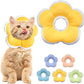 Cat Cone Collar Soft, Waterproof Cats Cones to Stop Licking After Surgery, Adjustable Soft Elizabeth Cats Collars for Wound Healing, Flower Shape Cat Recovery Collar (Yellow, X-Small)