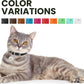 BRONZEDOG Leather Cat Collar with Removable Bells Non Breakaway Kitten QR Tag for Girl Boy (7" - 9" for Cats, Black & Silver)